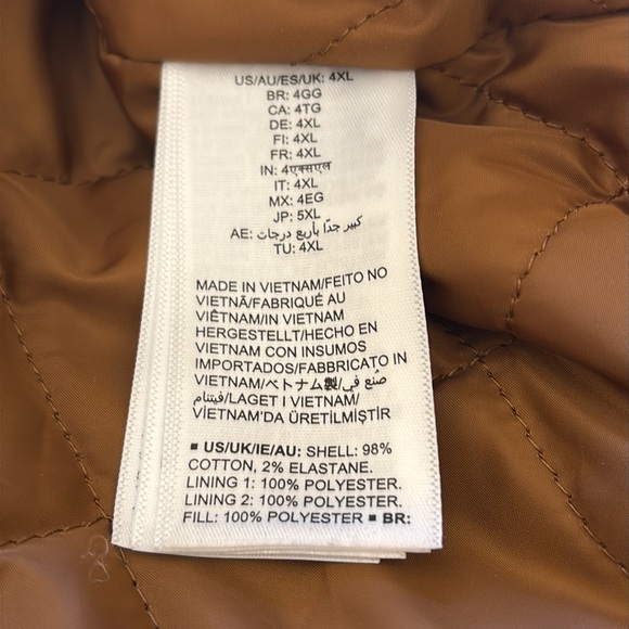 Amazon Essentials Corduroy Work Jacket Zipper Chestnut Brown XXXL - Picture 4 of 5